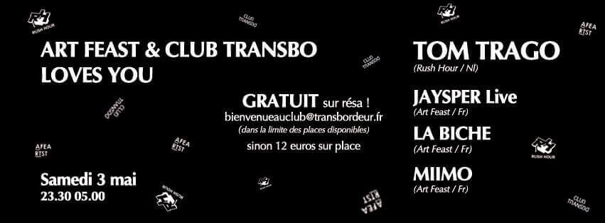 Art Feast & Club Transbo Loves You with Tom Trago